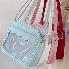 Harajuku Ita Bag PU Transparent Pocket JK Crossbody Shoulder Handbag