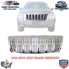 New Front Grille Chrome Black Oem Replaces For 1999-2003 Jeep Grand Cherokee