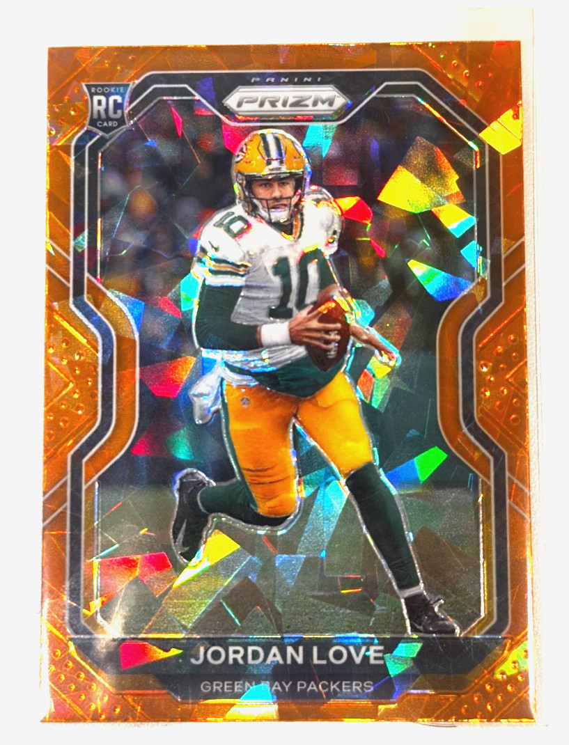 2020 Panini Prizm Rookie Jordan Love #363 Orange Ice Prizm RC Fanatics Exclusive