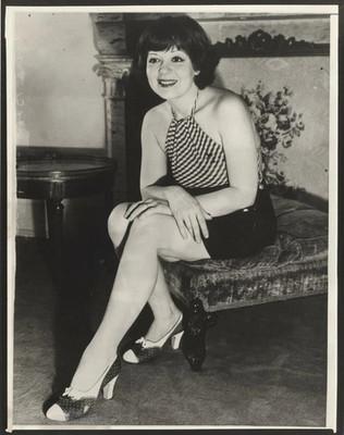 Clara Bow Vintage Original Photo Actress Glamour 8x10 DBLWT Amazing Sexy Pose
