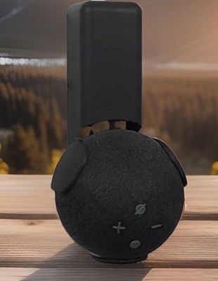  Wall Hangar Amazon Echo Dot (4th generation) Wall Outlet Hanger BLACK