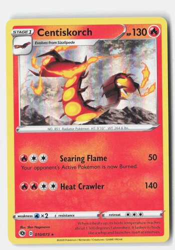 Pokemon tcg Champion's Path Centiskorch Lightly played