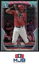 2023 Bowman Chrome Luis Torres Aqua Pink Vapor Refractor #/125 #BCP-155