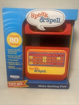 Brand New 2019 Basic Fun Speak & Spell 80's Design Electronic Spelling Word Game