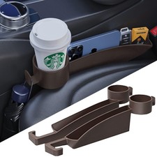 Car Seat Gap Plug with Storage Slot, Auto Filler Brown, Cup Holder  Hook