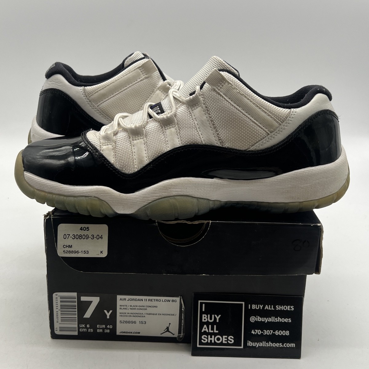 Size Air Jordan 11 Retro Low Concord (528896-153)