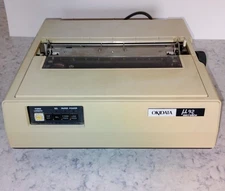 Okidata  Microline 92, 9 pin printer with manual, fanfold paper  and index cards