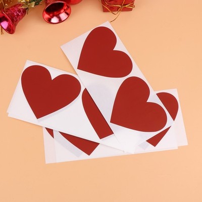 50 PCS Etiketten Aufkleber Herz Nagelsticker Papieraufkleber Sticketiketten