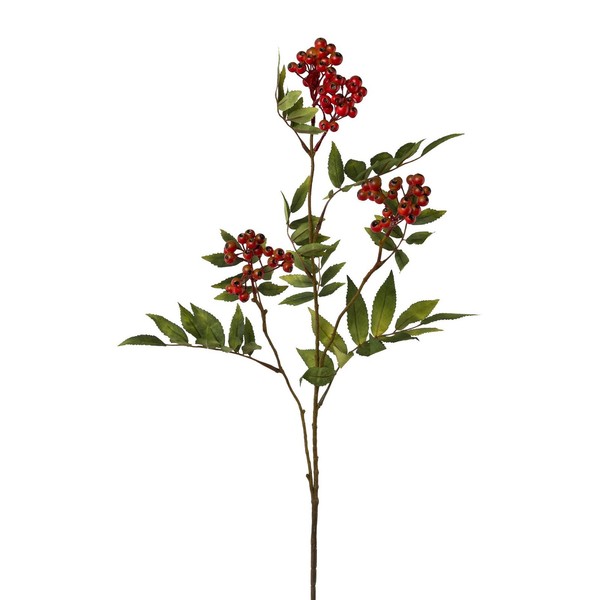 Kunstpflanze Ebereschenzweig, 2Er Set, Farbe Rot, HöHe Ca. 84 Cm-image