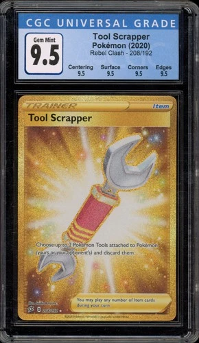 Pokemon Tool Scrapper Rebel Clash Secret Rare Full Art #208 CGC 9.5