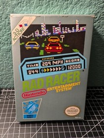 Rad Racer (Nintendo Entertainment System) NES Cartridge, Sleeve, Manual, Box