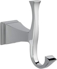 New Delta 75135 Dryden Double Robe Hook   Polished Chrome, Modern Bath Hardware
