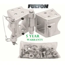 Fulton 3" x 4" Bolt-On Trailer Hinge Kit Fold-Away Coupler 7,500 lb Tongue Frame