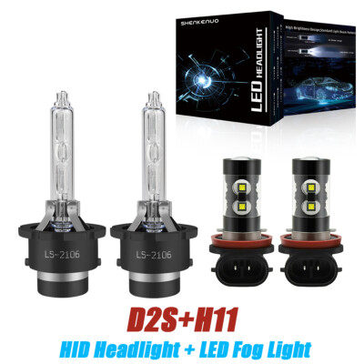For Infiniti M56 2011-2012 2013 4pcs LED Headlight Bulbs High/Low Fog Light Kit