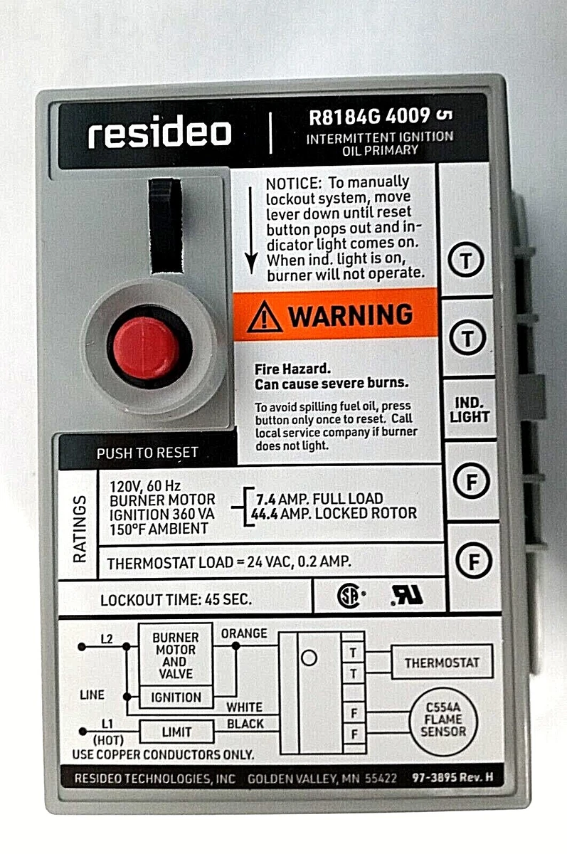 R8184G4009 Resideo R8184G4009 Protectorelay Oil Burner, 55 OFF