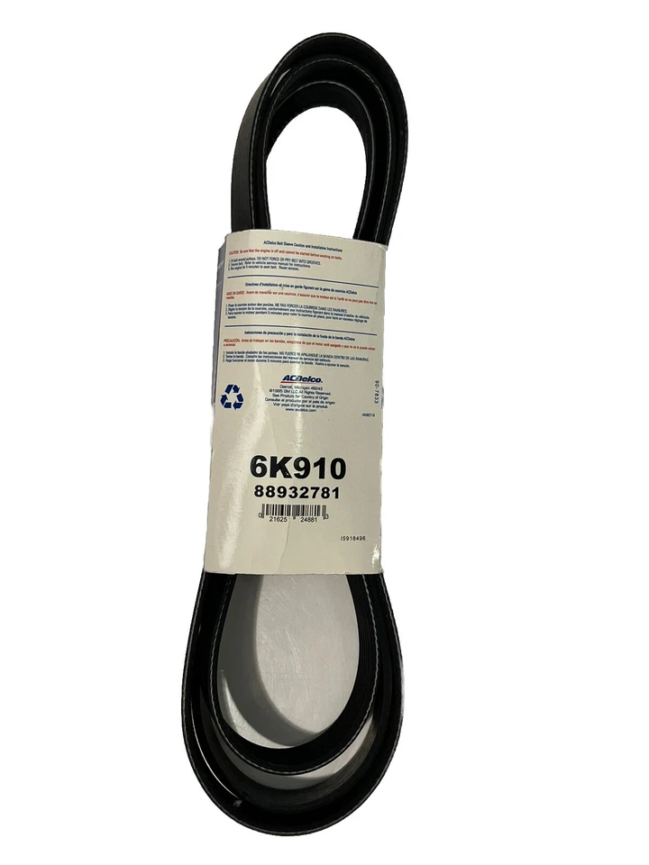 ACDelco 6K910 Professional V-Ribbed Serpentine Belt 88932781 New - Image 3 of 4