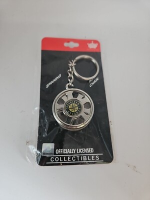 Vintage Official Seattle Mariners Keychain Spinner New In Package. Hard To Find!