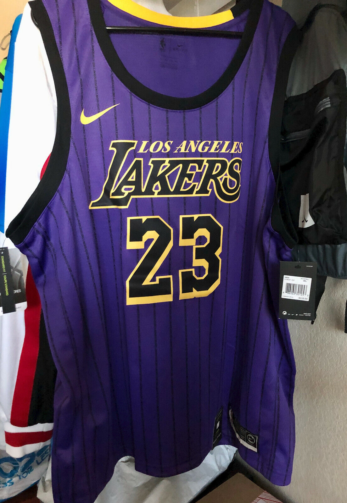 Nike LeBron James City Edition Swingman Los Angeles Lakers Jersey 23 NBA  Finals