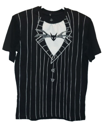 NIGHTMARE BEFORE CHRISTMAS JACK SKELLINGTON BOY'S BOW TIED COSTUME T SHIRT~14-16