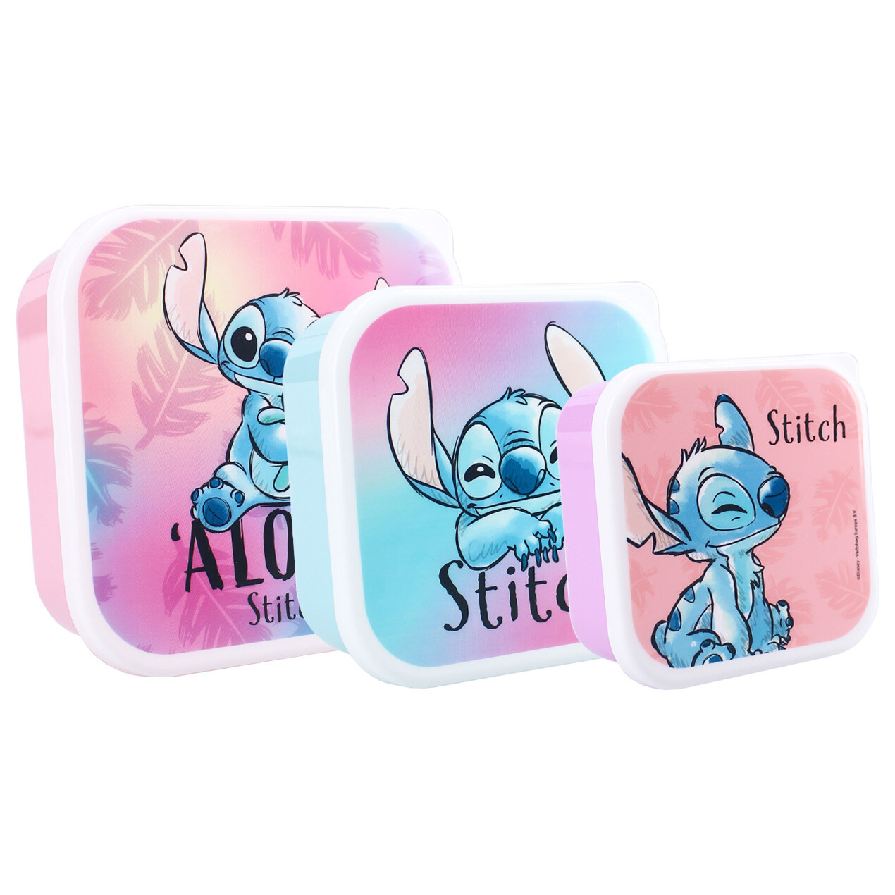 Набор для приготовления закусок Disney Stitch Brotdose Snackbox 3 в 1 mit stapelbaren Behältern