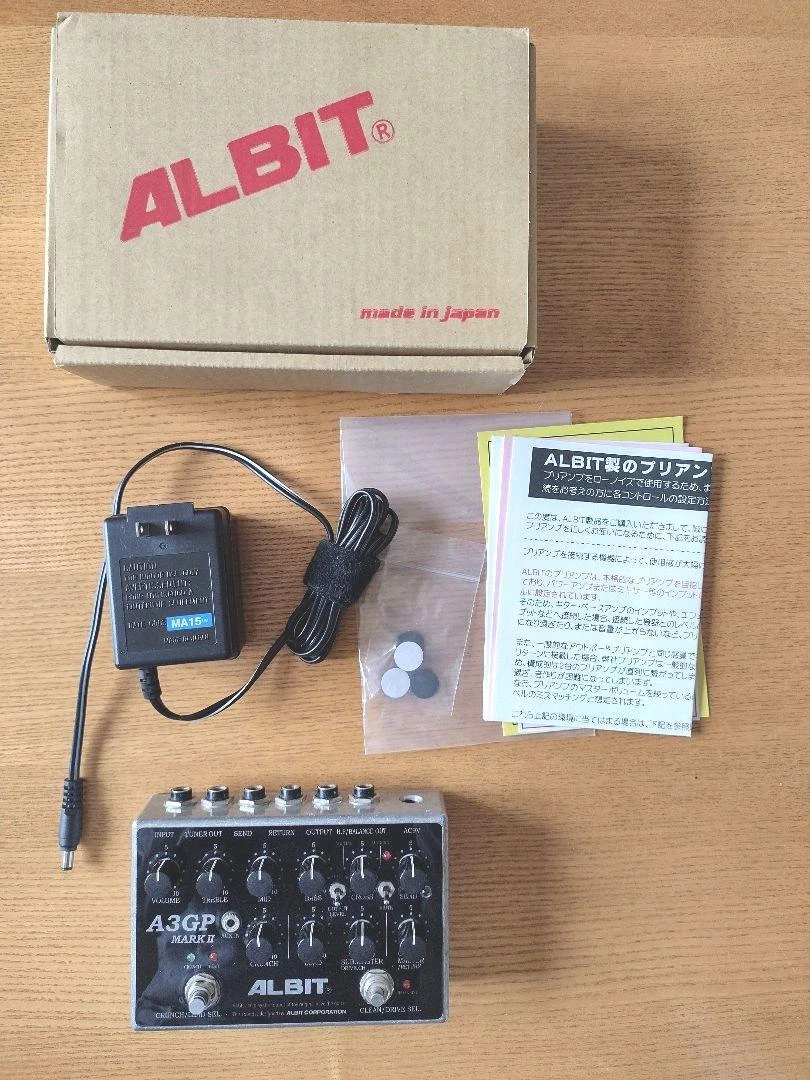 ALBIT A3GP MARK2 Preamp Effector for Electric Guitar Silver Color Music