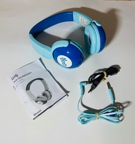 Goji Wireless Bluetooth Kinder/Kinder Lautstärke begrenzt On-Ear Kopfhörer in Blau - Bild 7 von 9