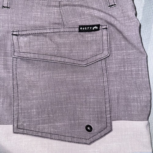 Rusty Mens Bermuda Walking Shorts Size 30 Multicolor Pinstriped Casual - Picture 6 of 9