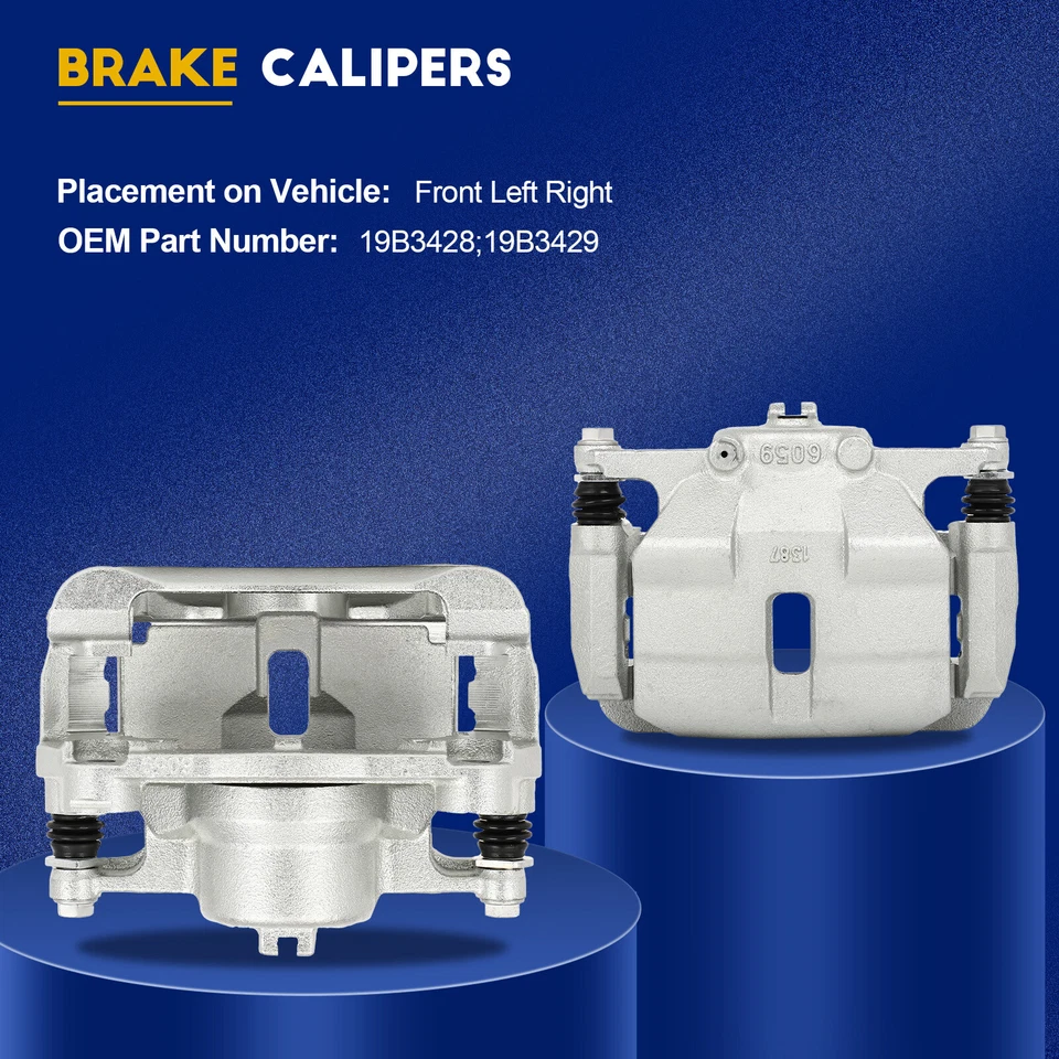 2 PCS Front Left Right Brake Calipers w/ Bracket For 2008-2013 Nissan Rogue - Изображение 2 из 4