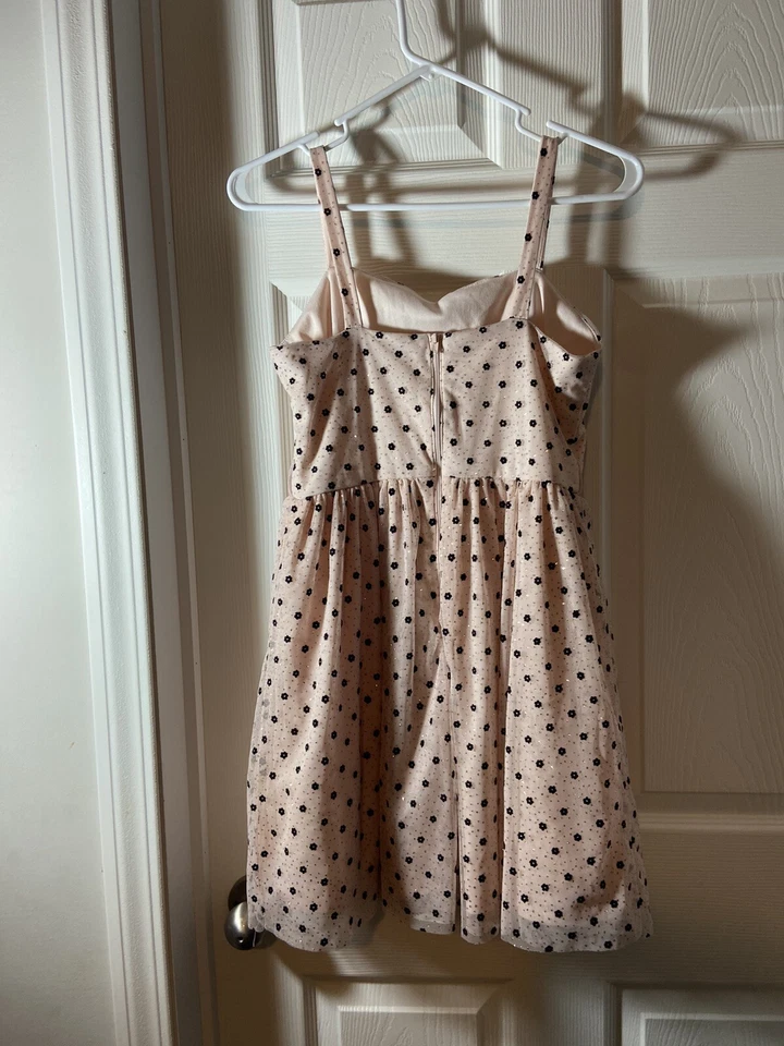 Vestido de Fiesta Niñas My Michelle Sin Mangas Rosa Brillo Negro Floral Lunares 16 Foto 4 de 4