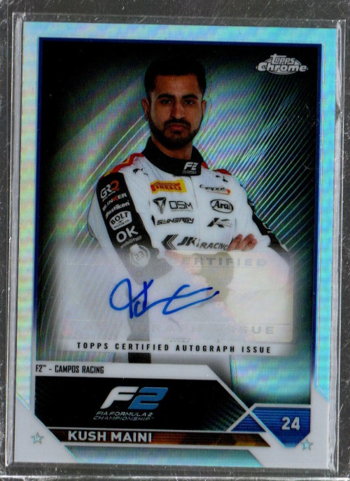 2023 Topps Chrome Formula 1 Autographs #CACKMI Kush Maini Auto