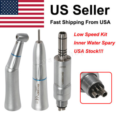 Dental Inner water Spray Straight Handpiece Air Motor 4Hole E-type NSK Style tta