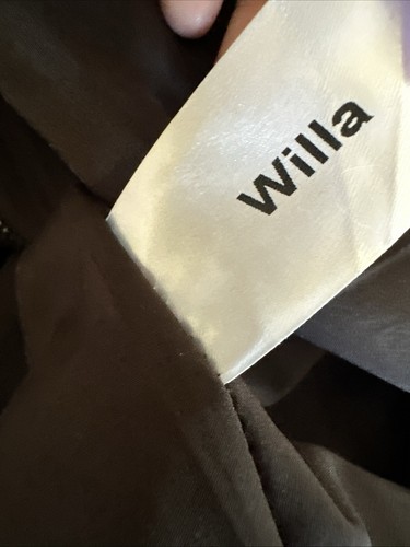 Willa Sz 8 Cotton black Linen Blend Maxi Dress hidden zip Boho Beach BNWT - Picture 8 of 10
