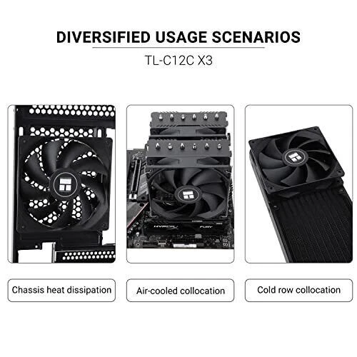 Thermalright TL-C12C X3 CPU Fan 120Mm Case Cooler Fan, 4Pin PWM Silent Computer - Picture 4 of 6