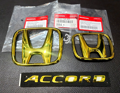 1 Set H+ Accord GOLD LOGO EMBLEM BADGE FOR HONDA Accord G10 2019 