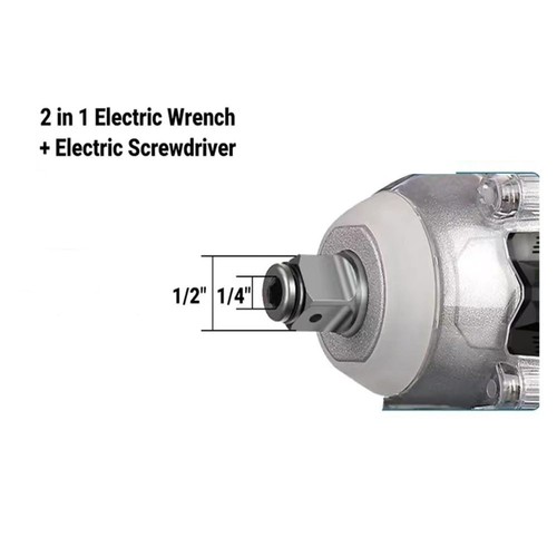 🔥¡Limpieza de almacenamiento! Batería sin escobillas Destornillador de impacto 1/2" Trinquete Destornillador inalámbrico 18V - Imagen 5 de 10