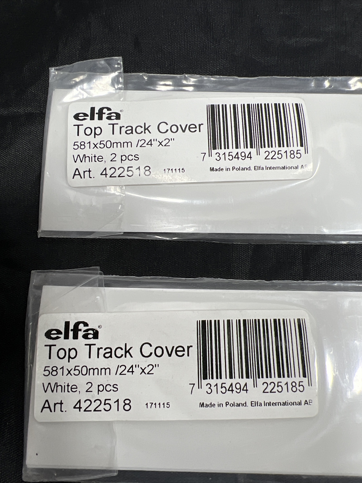 Container Store Elfa Top Track Cover Discontinued Old Style 422518 White eBay