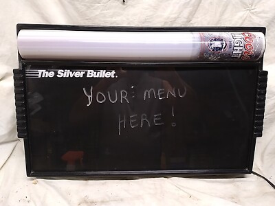 Coors Light The Silver Bullet Advertising Lighted Dry Erase Menu Board Sign 1995