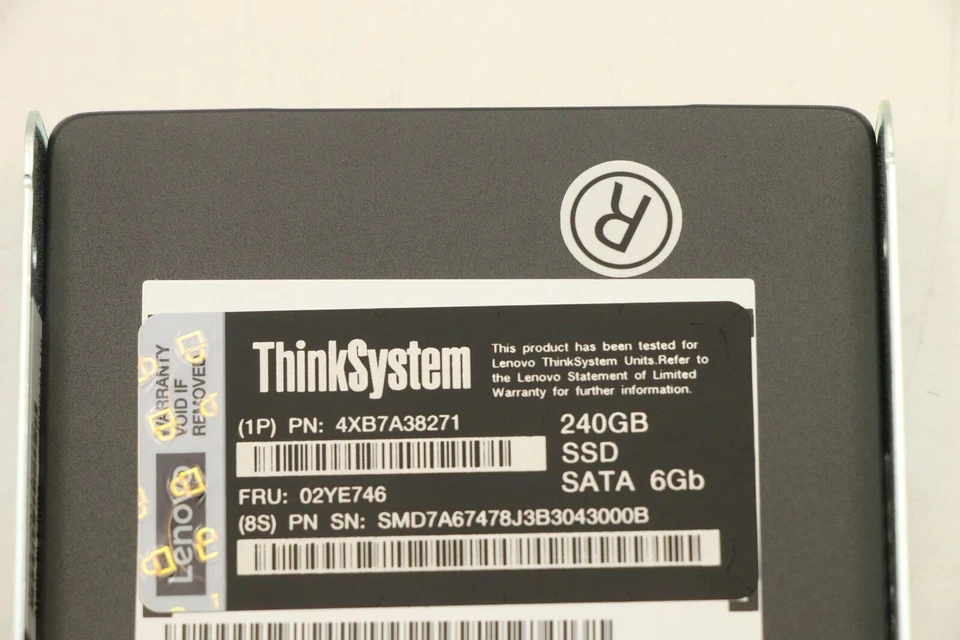 Lenovo 4XB7A38271 240GB SATA 02YE746 ThinkSystem 2.5" Entry 6Gb Hot Swap NEW SSD - Image 2 of 2