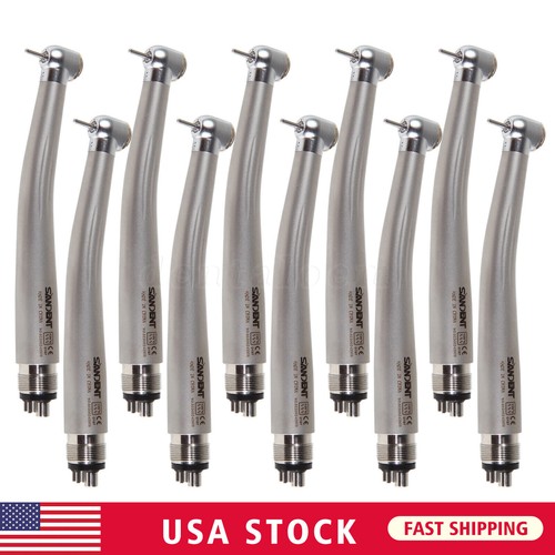 1-10 Packs SANDENT Dental High Speed Handpiece Standard Push Button 4 Holes - Picture 5 of 15