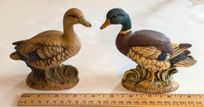 2 Ceramic Duck Figurines 2.5" tall
