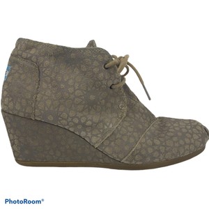 toms herringbone wedge bootie