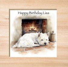 Westie Dog Birthday Card - Personalised Birthday Card