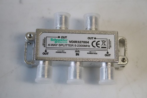 Répartiteur Antenne TV Schneider LexCom VDIR327004 - 1 Entrée, 4 Sorties Coaxial - Neuf
