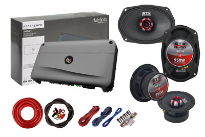 Infinity Ref-3004A 75-Watt Amp + STX Audio X69.2B + X65.2B Speakers & Amp Kit