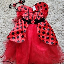 Halloween: "Ladybug" Costume w/ Headband , Size Baby 6-12M, Color Red