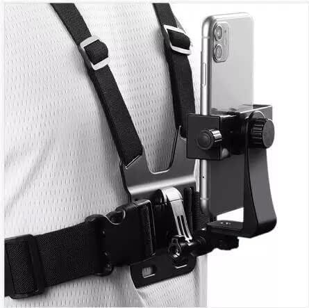 GoPro-Compatible Chest Strap Mount for Mobile Phone Vlogging