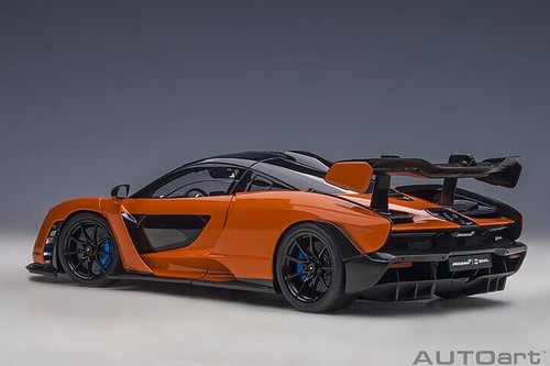 Coche modelo McLaren Senna (Trophy Mira naranja y negro) 1/18 de AUTOart 76078 - Imagen 3 de 12