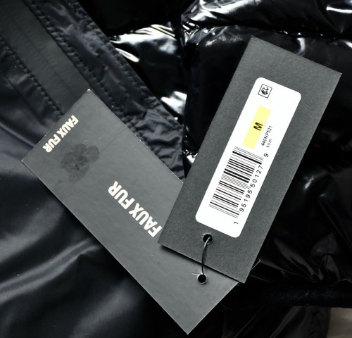 KENNETH COLE NWT $185 HOODED MIDWEIGHT QUILTED ZIP SHINY BLACK JACKET. SZ M - Picture 9 of 10