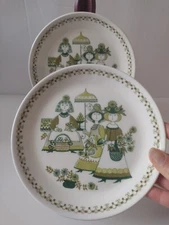 7" Lot Of 2 Vintage Figgjo Flint Norway Market Breakfast Plate or Salad Plate