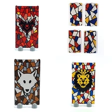 Custom Printed Stained Glass Windows for Lego frames -Pick Style!  Brickwarriors